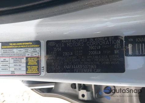 2015 Kia Forte Ex из США, поврежденный, VIN KNAFX4A83F5371969